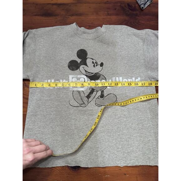 WALT DISNEY WORLD Vintage Crew Neck Sweatshirt Gray Size S Womens Mickey Mouse - Picture 4 of 8